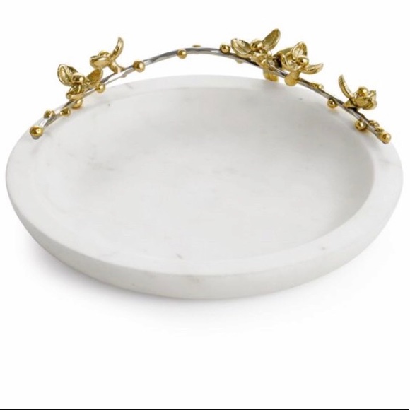 Only 1 left in stock ! Michael Aram bittersweet trinket tray marble gold - Picture 4 of 12